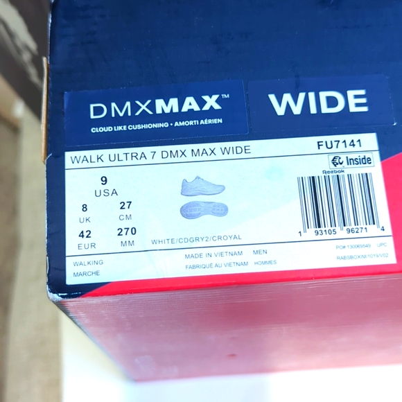 NWT Reebok DMX Max Walk Ultra Sneakers/ Shoes Size 9 - Picture 8 of 8